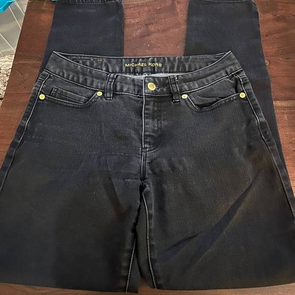 Michael Kors Black Denim Jeans Size 2 - Picture 3 of 6